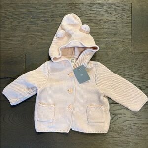 Baby gap light pink knit cardigan 3-6M NWT retail $74